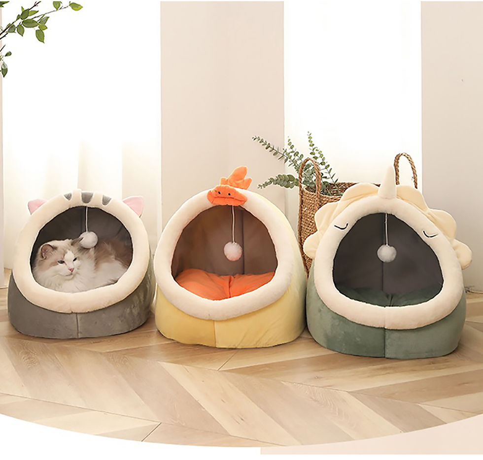 Thumbnail: PurrNest Ultra-Soft Cozy Cat Bed & Hideaway