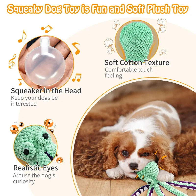 Thumbnail: Octo Paws Interactive Plush Octopus Dog Toy