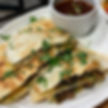 Jerk pork or jerk Chicken Quesadilla