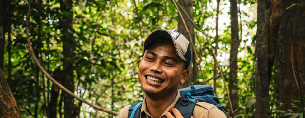 guide in rainforest