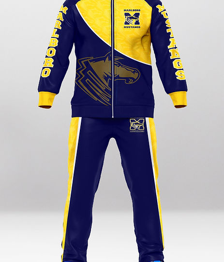 Youth Fanatics Uniforms Custom Mustangs Warm Up Track Suit for Custom Sports Uniform_edite