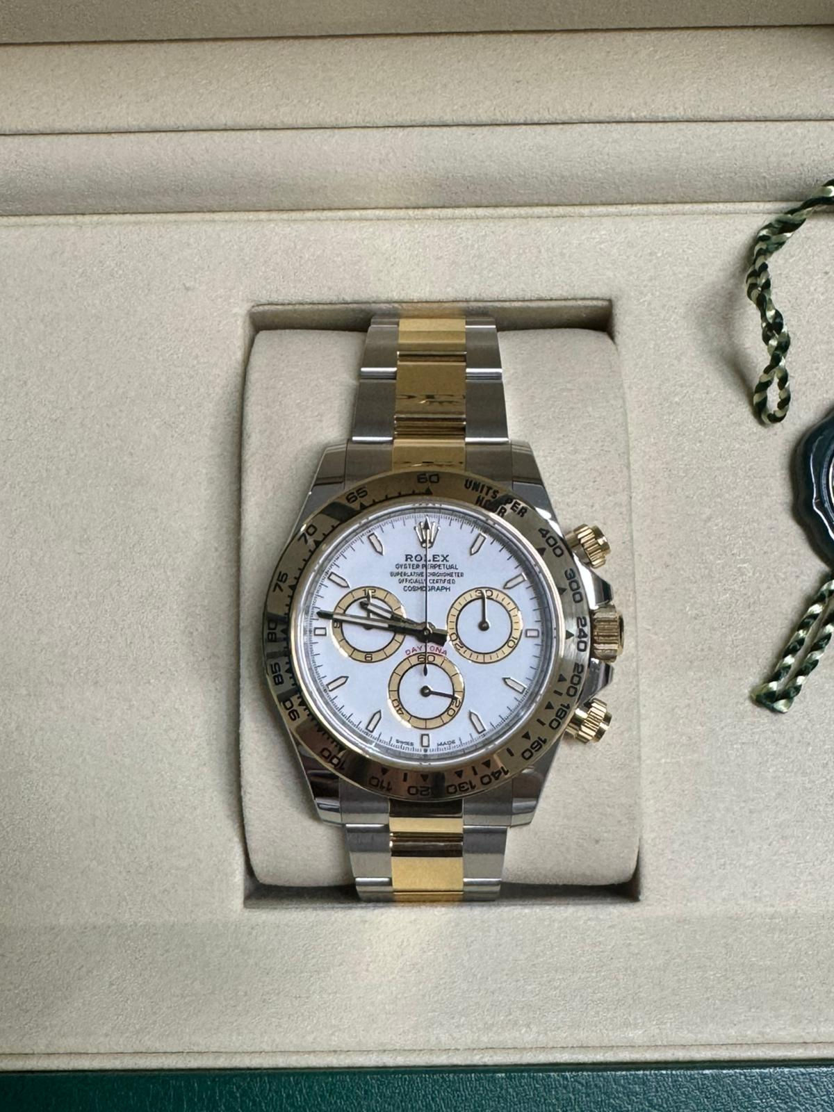 ROLEX COSMOGRAPH DAYTONA TWO TONED WHITE DIAL 126503 JUNE 2026 SET - NEW UNUSED