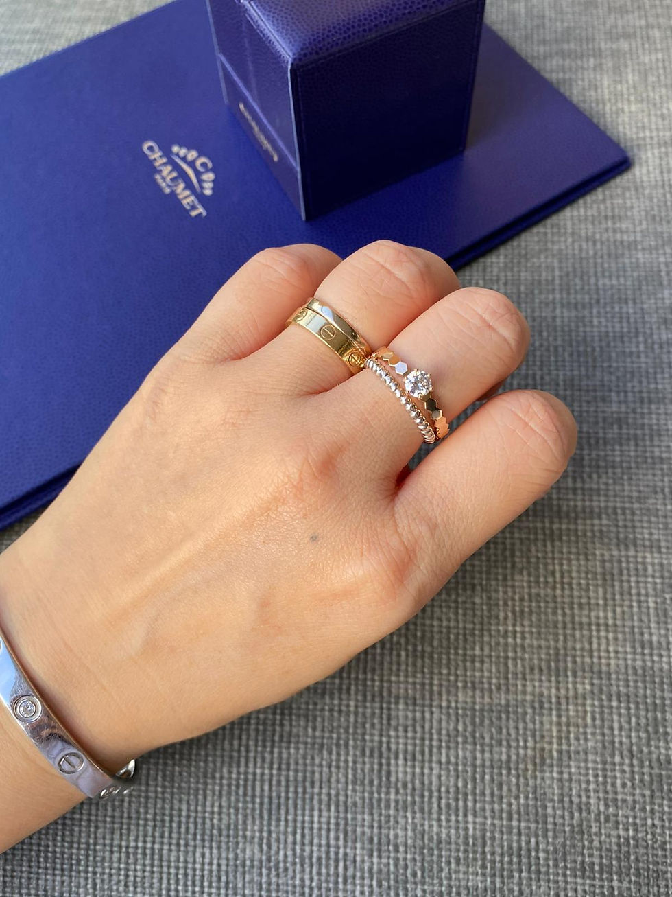 Thumbnail: CHAUMET BEE DE CHAUMET RING 18K ROSE GOLD DIAMOND — Size 56