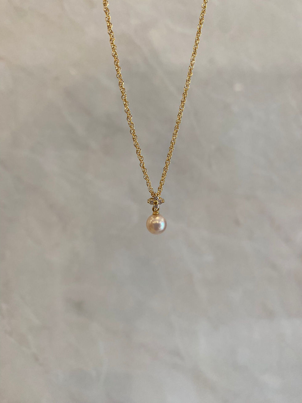 Thumbnail: TASAKI AKOYA PEARL NECKLACE 18K GOLD & CLOVER DIAMONDS