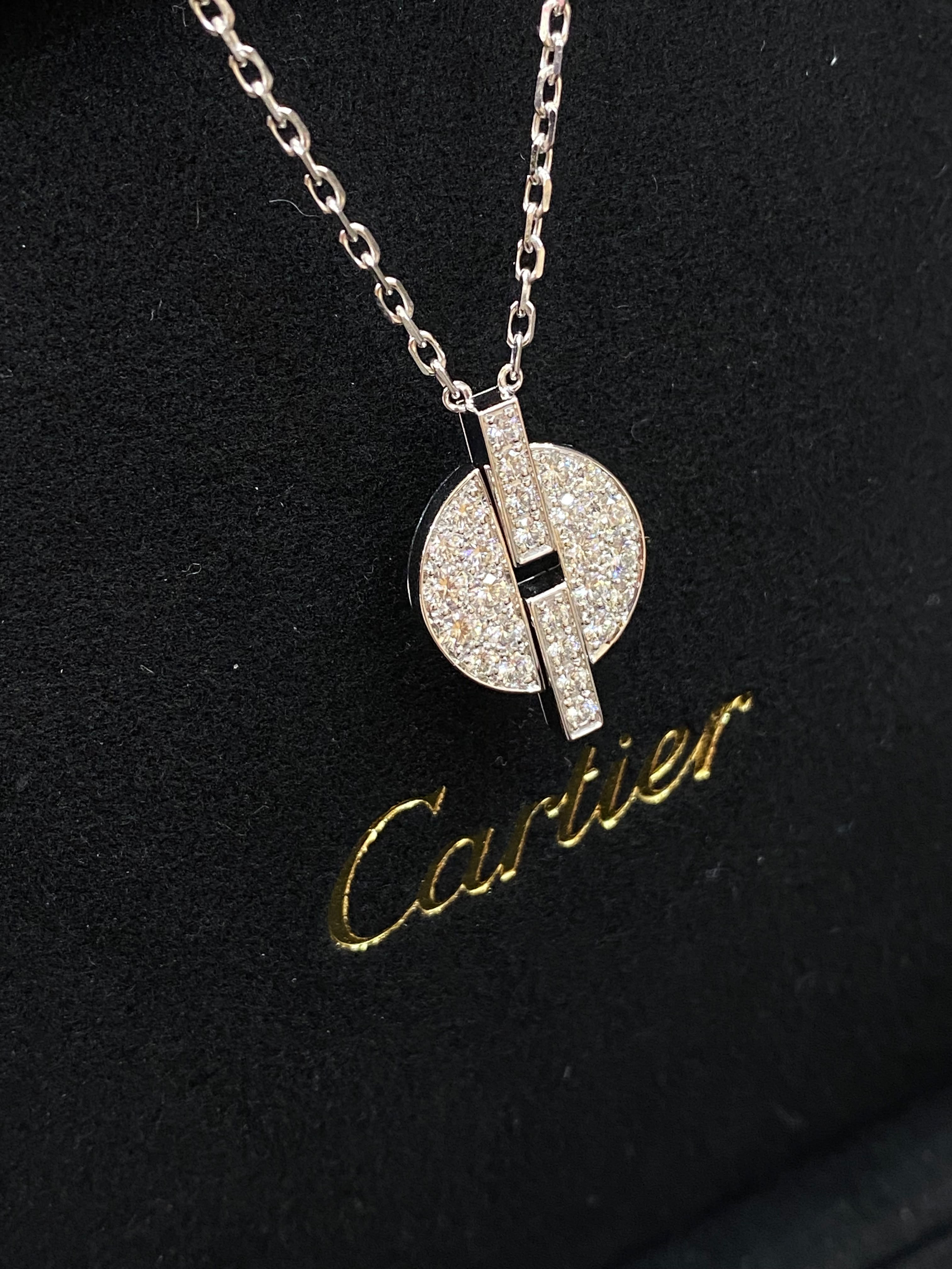 DISCONTINUED CARTIER DIAMOND PAVÉ NECKLACE 18K WHITE GOLD