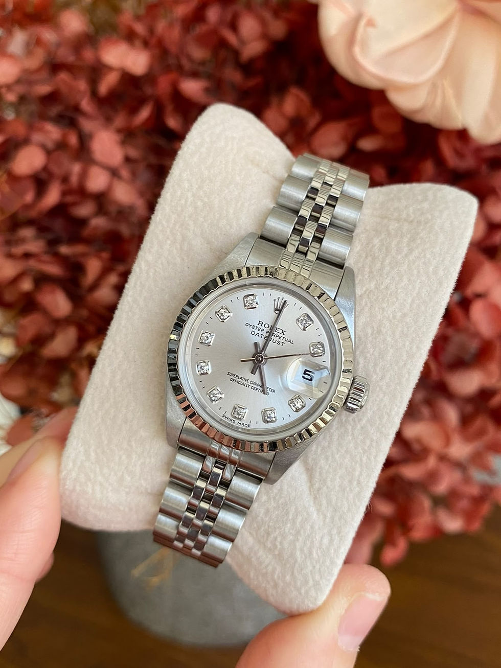 Thumbnail: ROLEX 79174 DATEJUST 26 AUTOMATIC SILVER-GREY DIAL 10P DIAMONDS - P-series