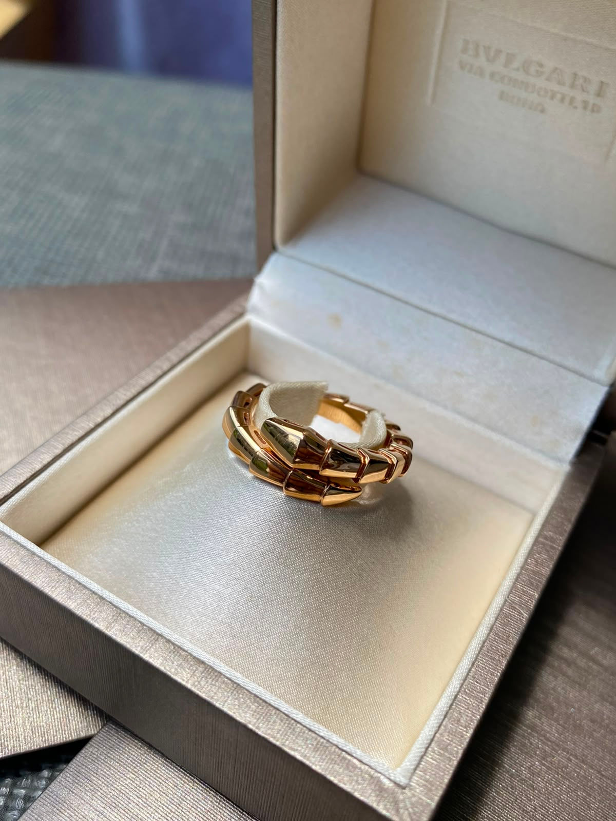 BULGARI SERPENTI VIPER RING 18K ROSE GOLD 2022 - Size M