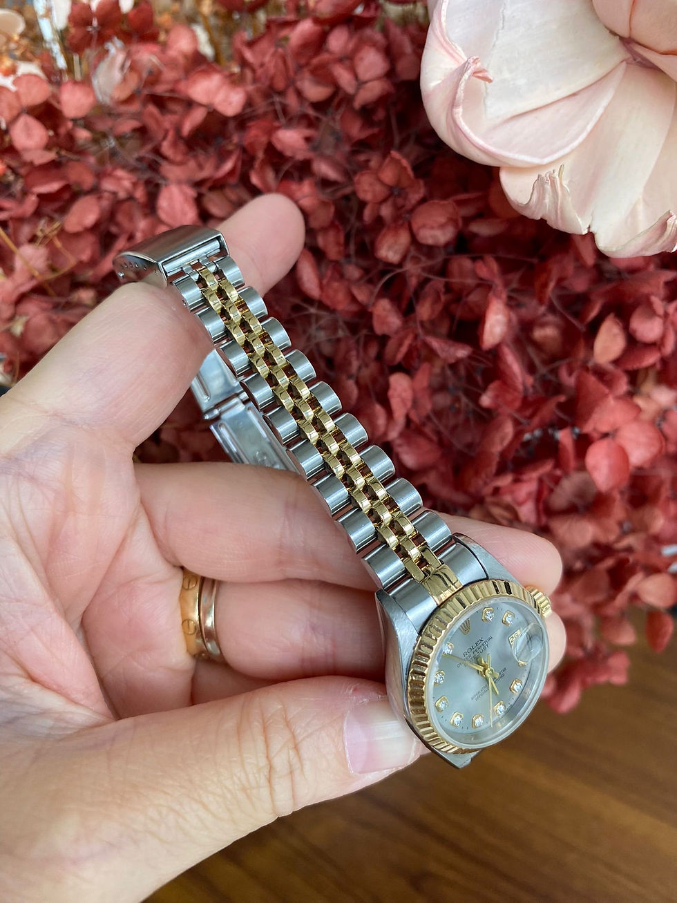 Thumbnail: ROLEX DATEJUST 26 GREY DIAL 10P DIAMONDS TWO-TONED TIMEPIECE