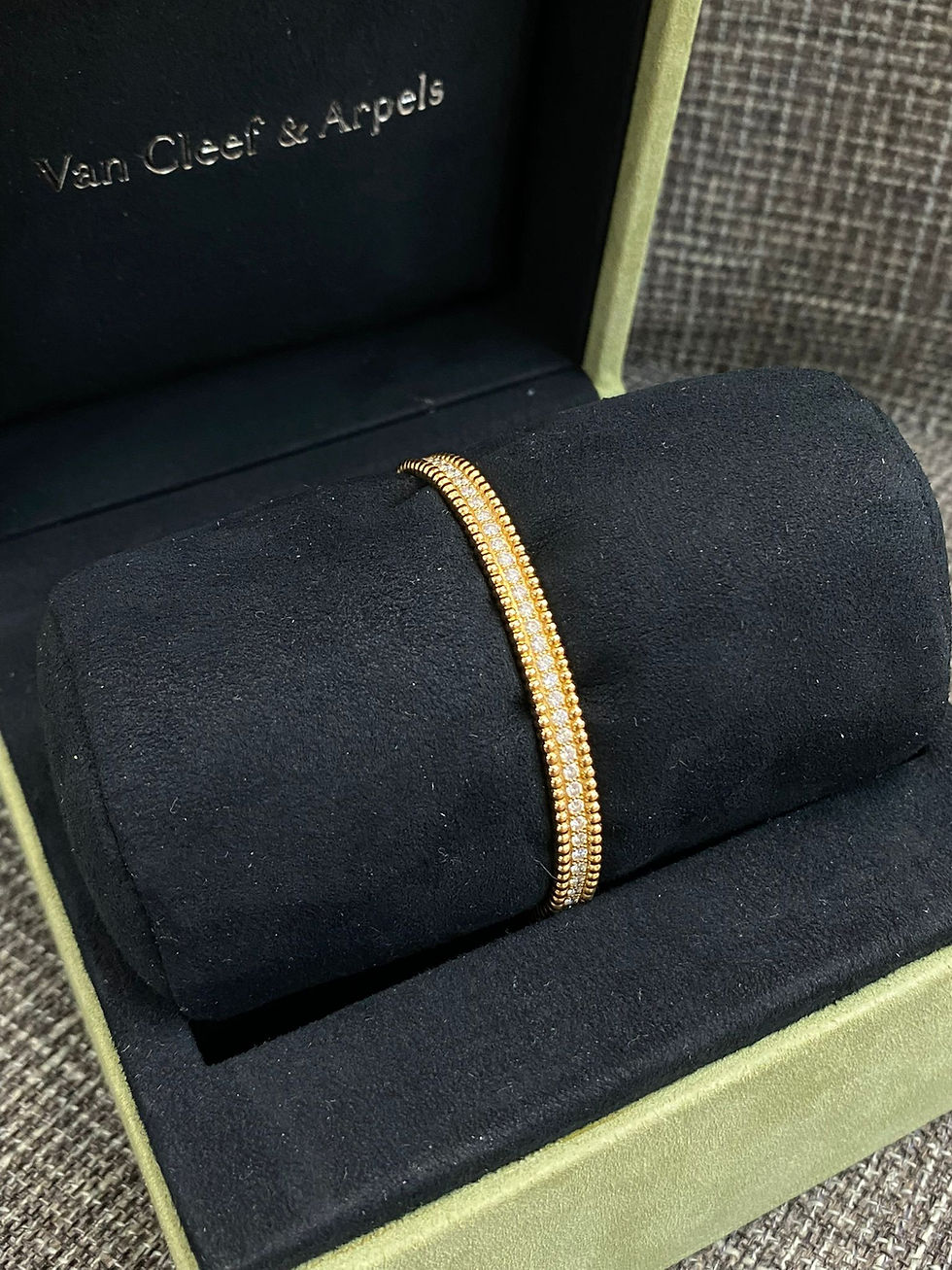 Thumbnail: VAN CLEEF & ARPELS VCA PERLEE FULLY DIAMOND PAVED BRACELET — Size S