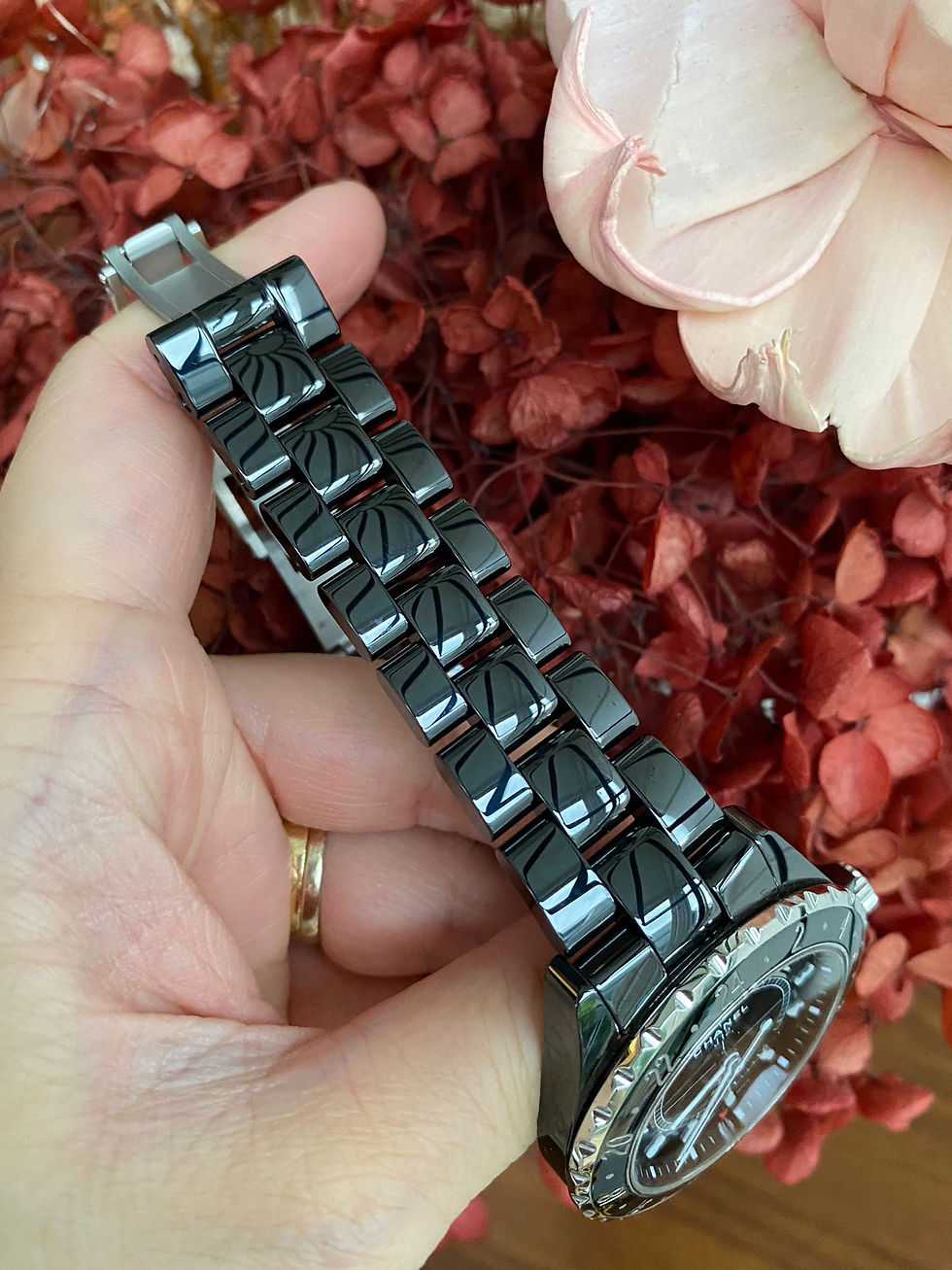 Thumbnail: CHANEL J12 42MM GMT AUTOMATIC IN BLACK PRELOVED DISCONTINUED