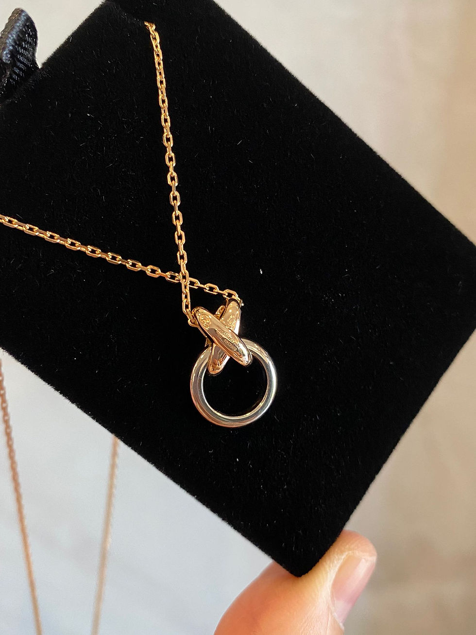 Thumbnail: CHAUMET DE LIENS NECKLACE 18K RG WG & DIAMONDS PRELOVED EXCELLENT