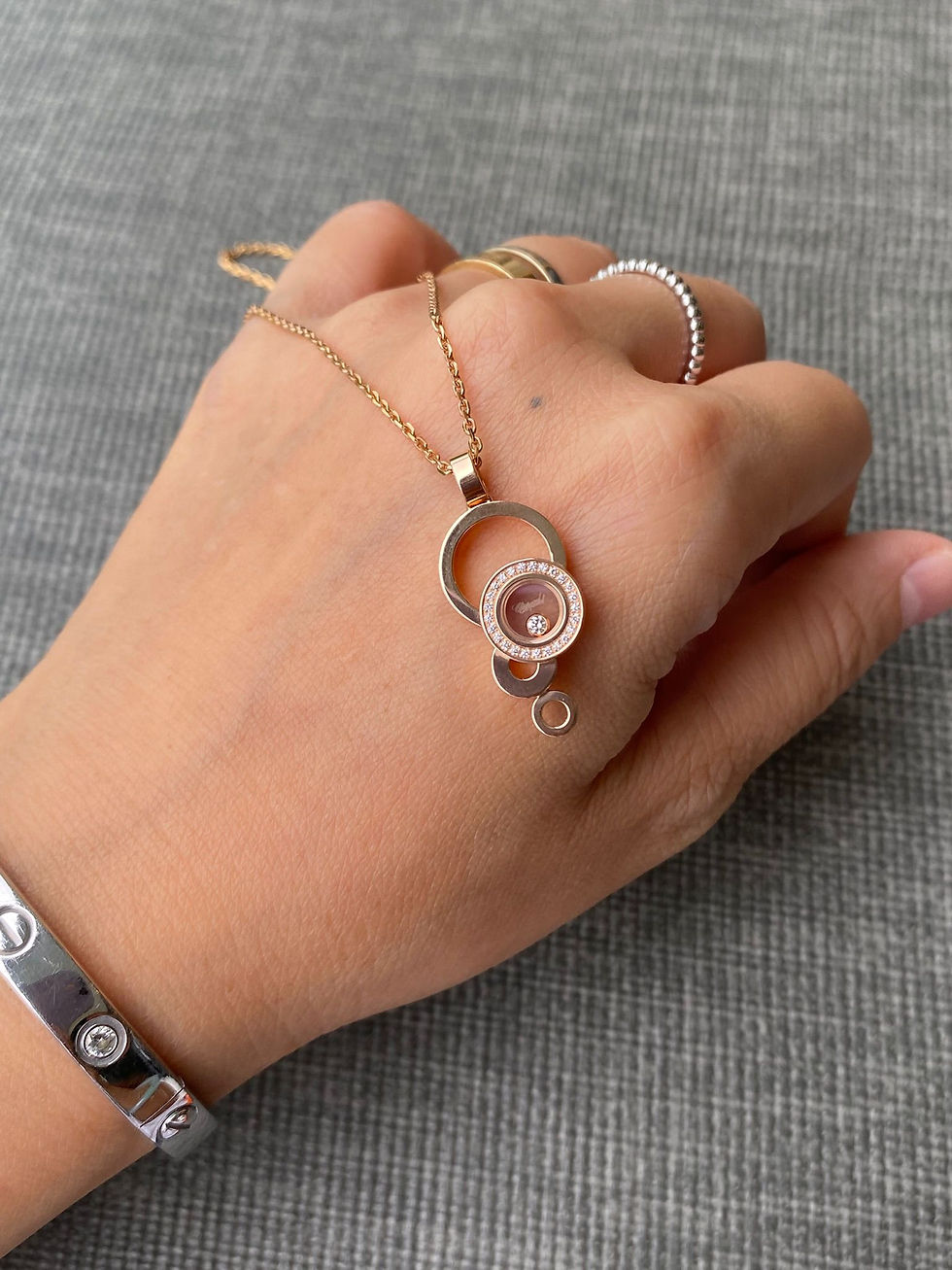 Thumbnail: CHOPARD HAPPY DIAMONDS SPIRIT BUBBLE NECKLACE 18k SOLID ROSE GOLD