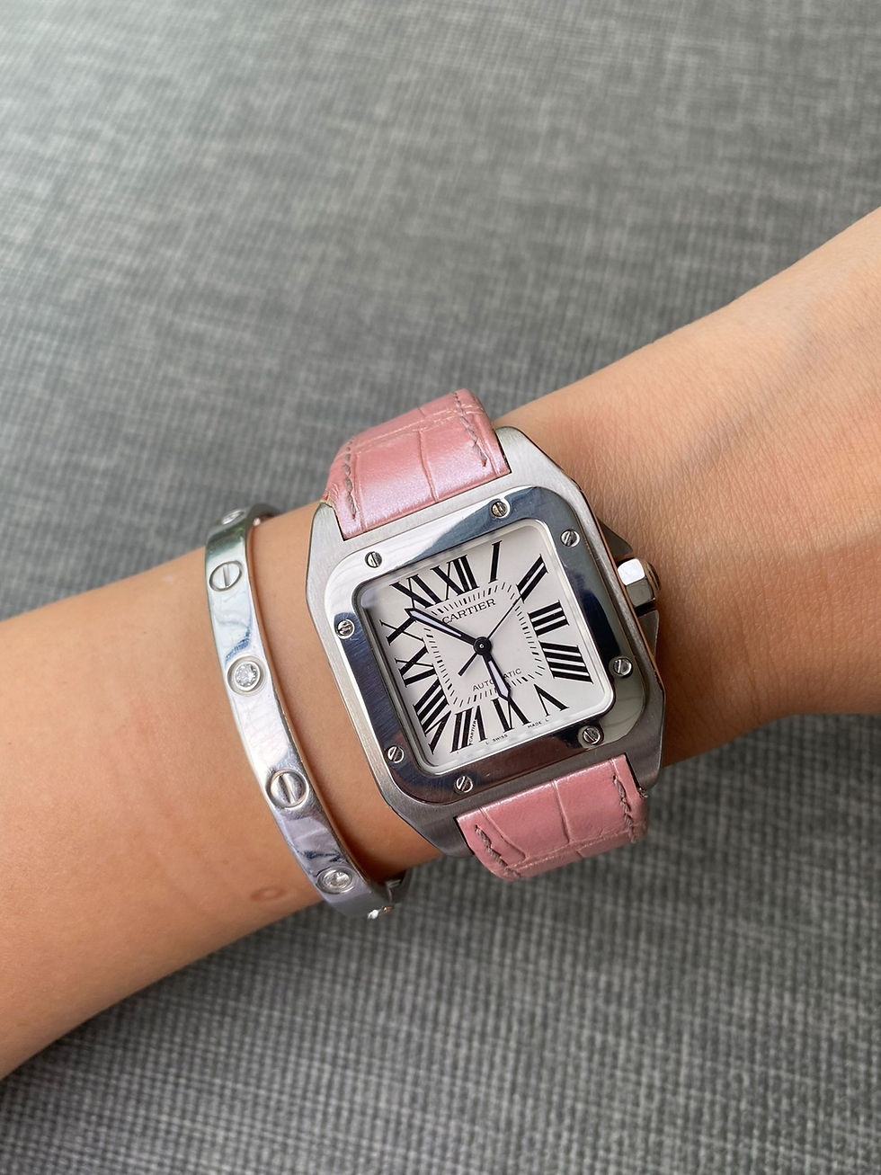 Thumbnail: CARTIER SANTOS 100 MM AUTOMATIC WATCH DISCONTINUED