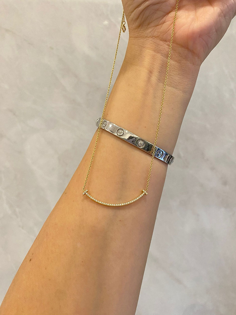 Thumbnail: TIFFANY & CO SMILE NECKLACE DIAMOND PAVED