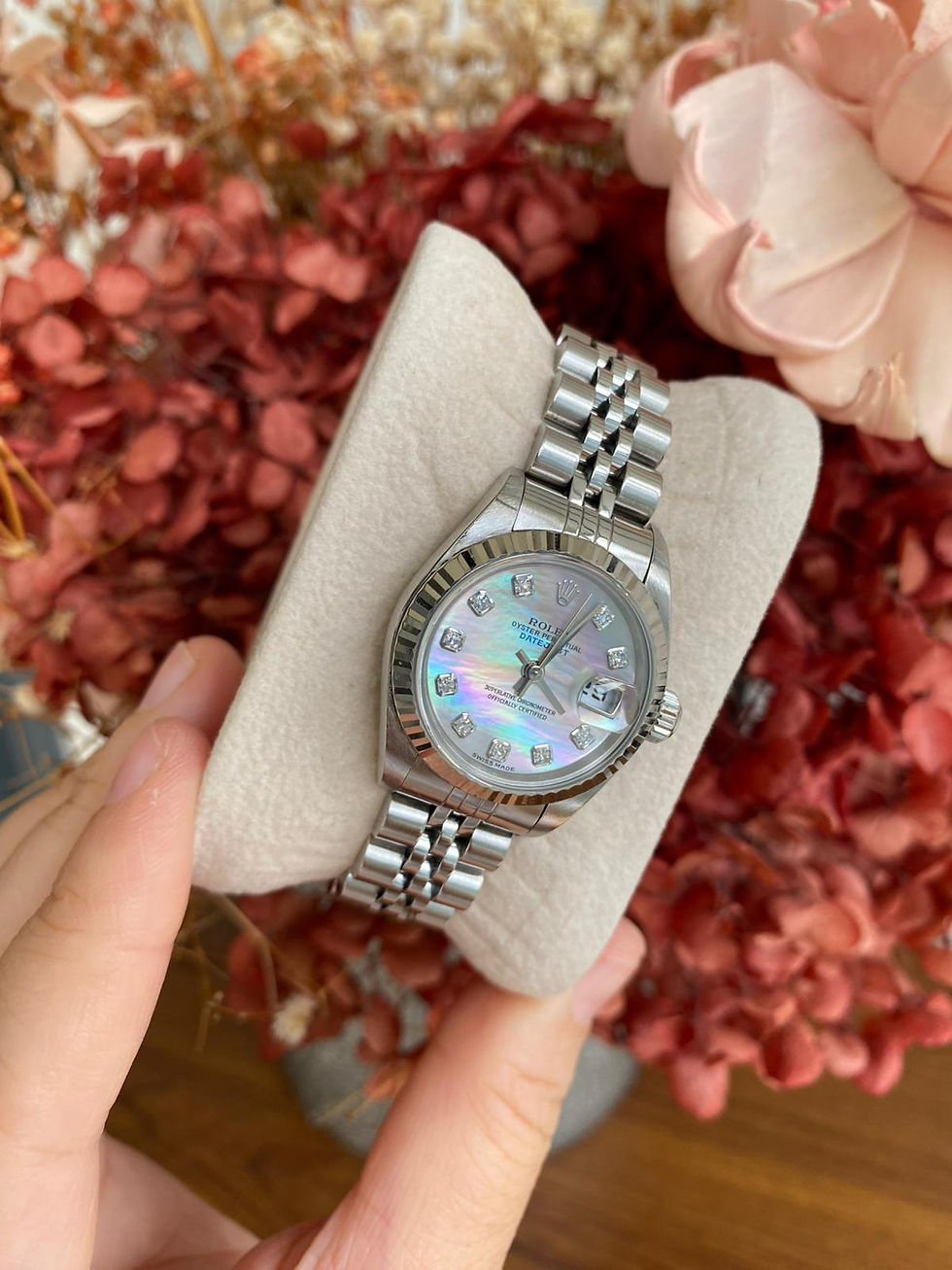 Thumbnail: ROLEX DATEJUST 26 79174 MOP DIAL STEEL JUBILEE 18K WG FLUTED AUTOMATIC