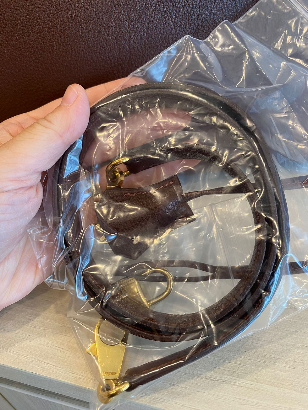 Thumbnail: HERMES BOLIDE 35 MARRON FONCE TOGO GHW VINTAGE