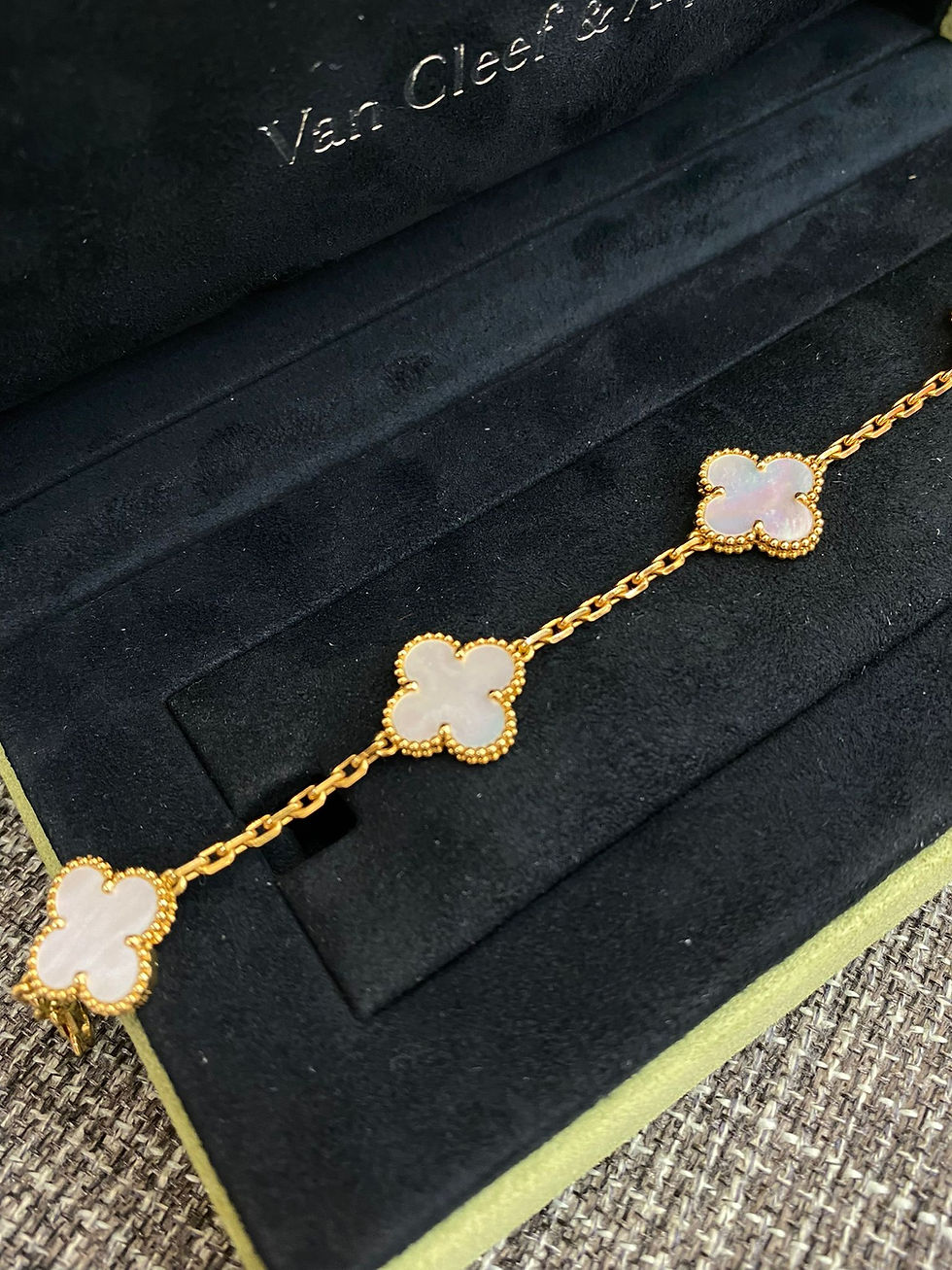 Thumbnail: VAN CLEEF & ARPELS VCA ALHAMBRA 5-MOTIF BRACELET 18K GOLD MOP