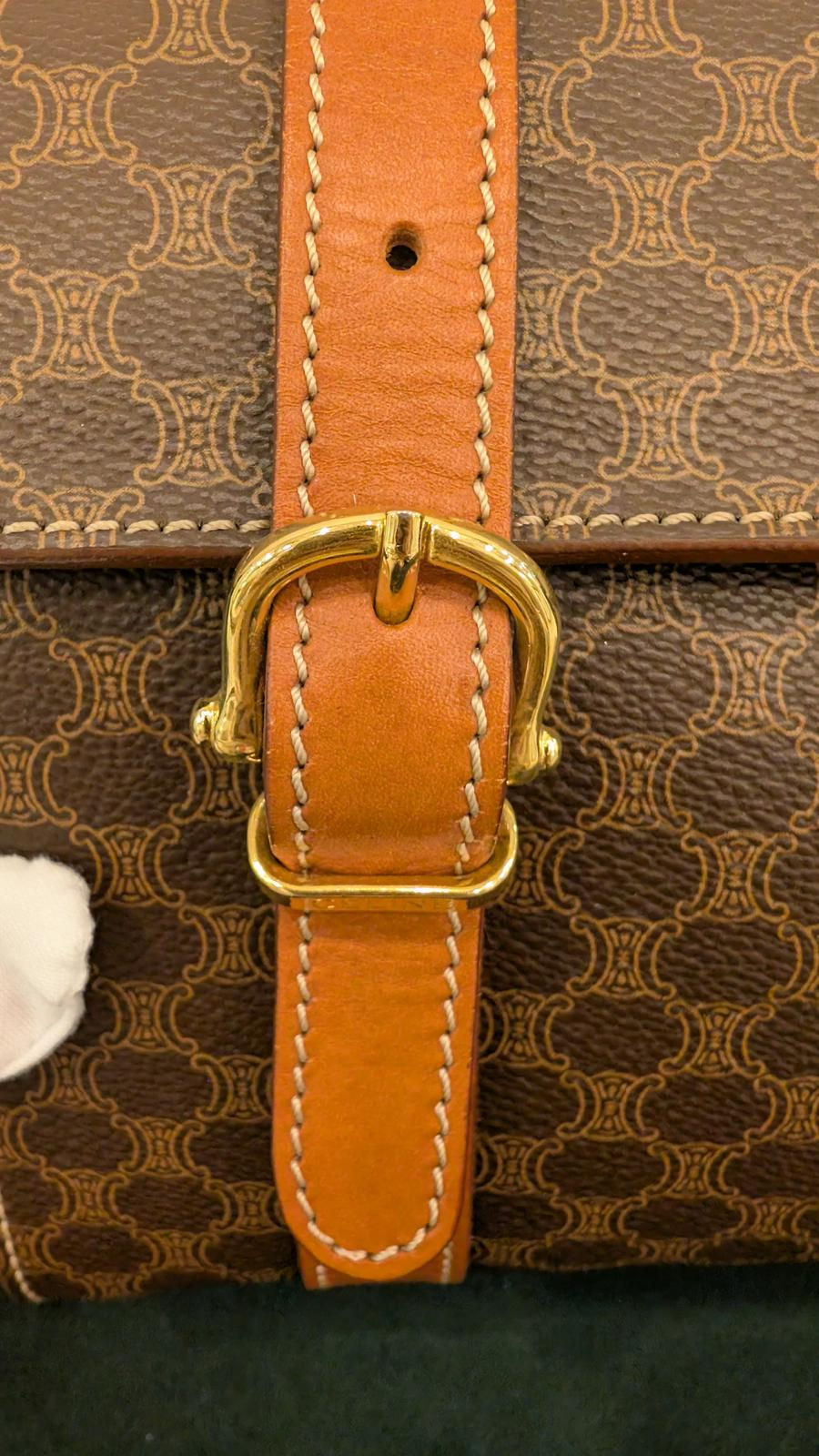 Thumbnail: CELINE VINTAGE TRIOMPHE TOP HANDLE BAG MONOGRAM