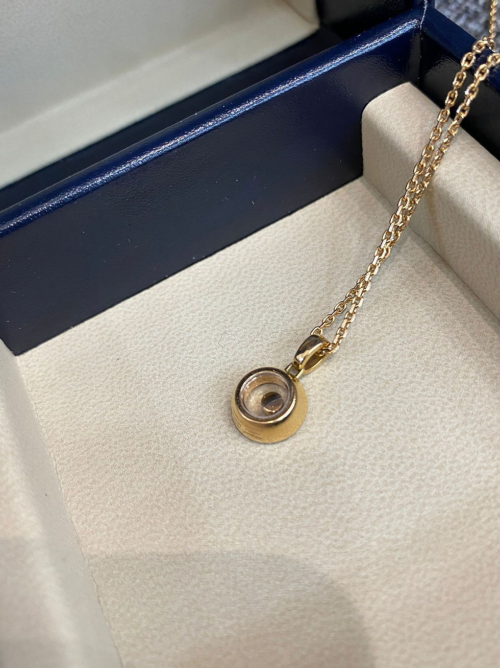 Thumbnail: CHOPARD HAPPY DIAMOMDS 18K ROSE GOLD NECKLACE FLOATING DIAMOND