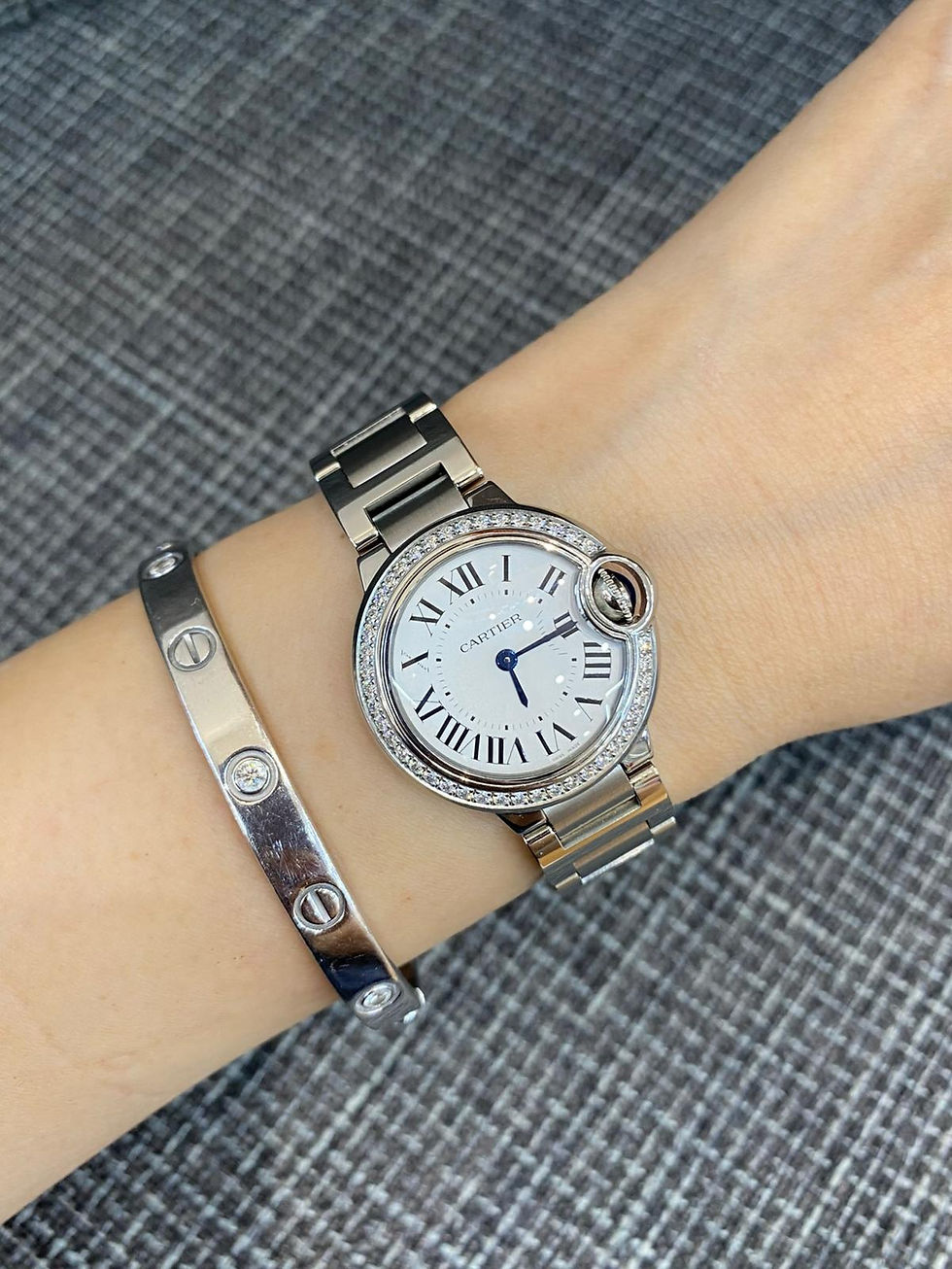 Thumbnail: BALLON BLEU 28 STEEL DIAMONDS QUARTZ — 2022 SET