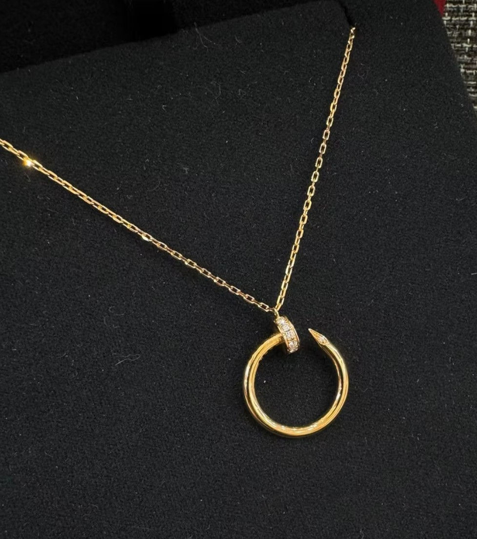 CARTIER JUC NECKLACE 18K ROSE GOLD DIAMONDS FULL SET (Mint Preloved)