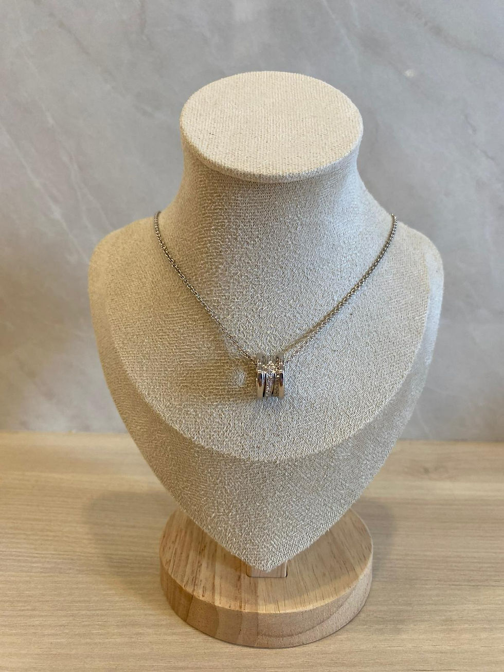 Thumbnail: BVLGARI B.ZERO1 DIAMONDS NECKLACE 18K WHITE GOLD