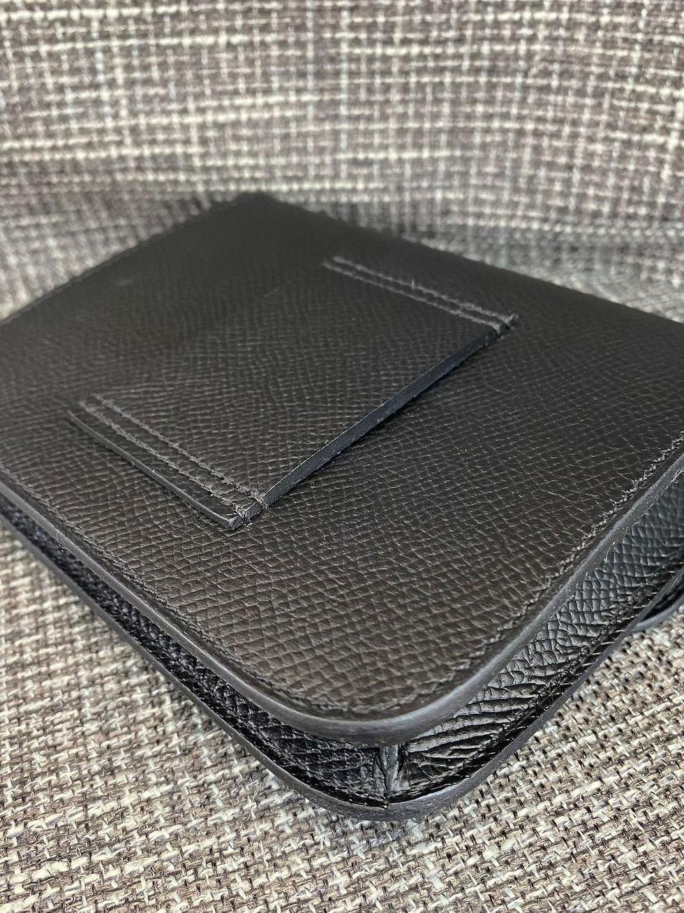 Thumbnail: HERMES BLACK CONSTANCE SLIM WALLET EPSOM GHW U STAMP