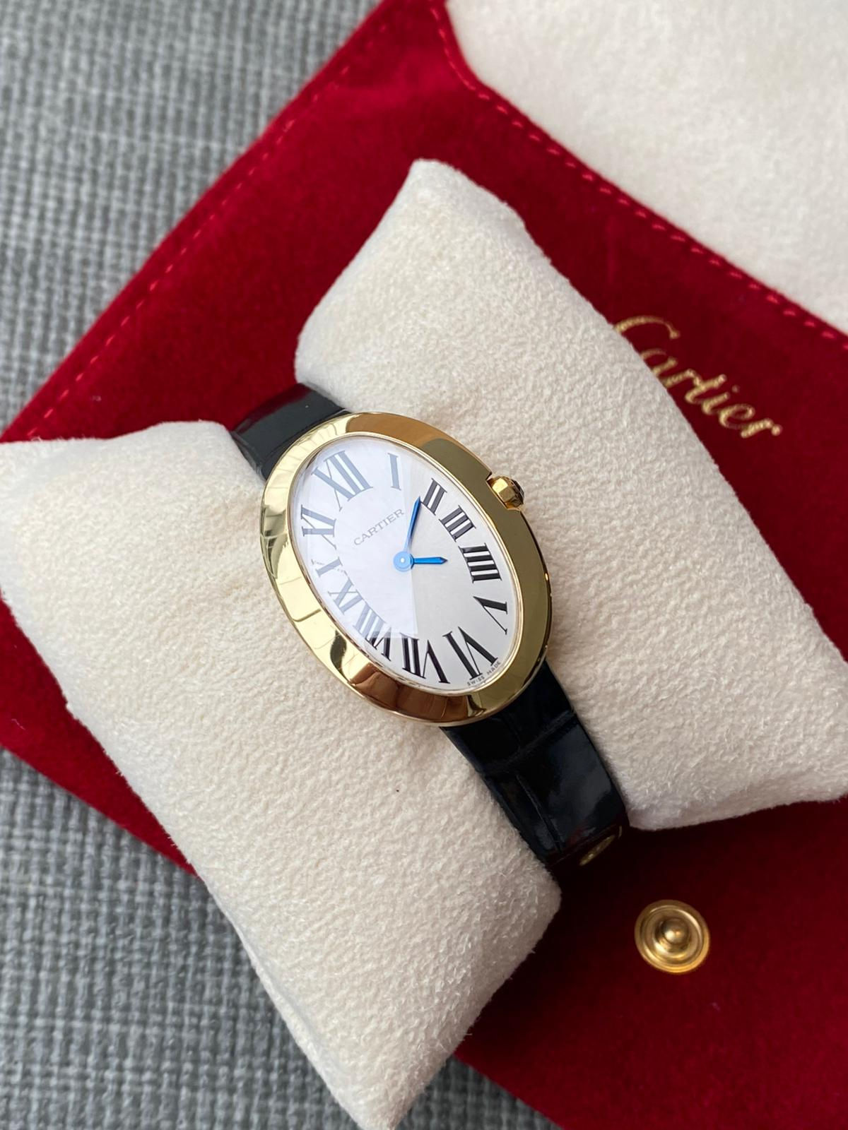 CARTIER BAIGNOIRE WATCH, SMALL MODEL, 18K SOLID GOLD