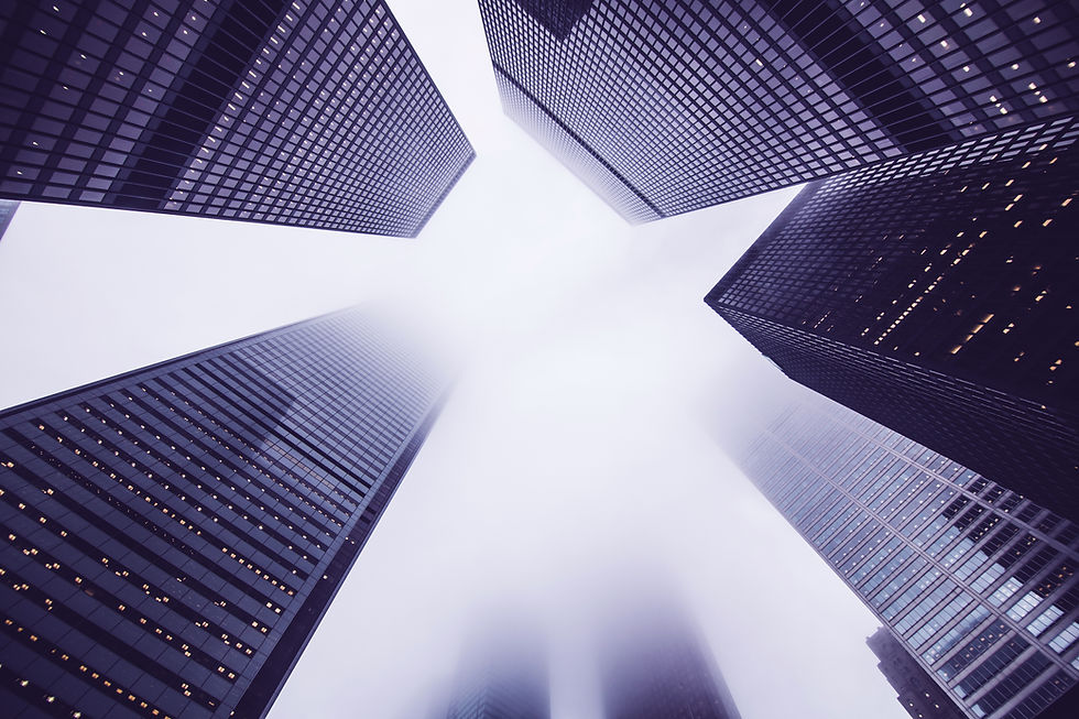 Skyscrapers in Fog