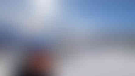 A selfie in Claviere of the Italian mountains covered in snow