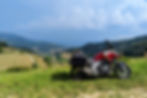 A motorcycle in the Black Forest, Germany