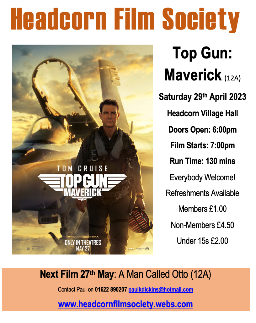 Headcorn Film Society April Screening - Maverick