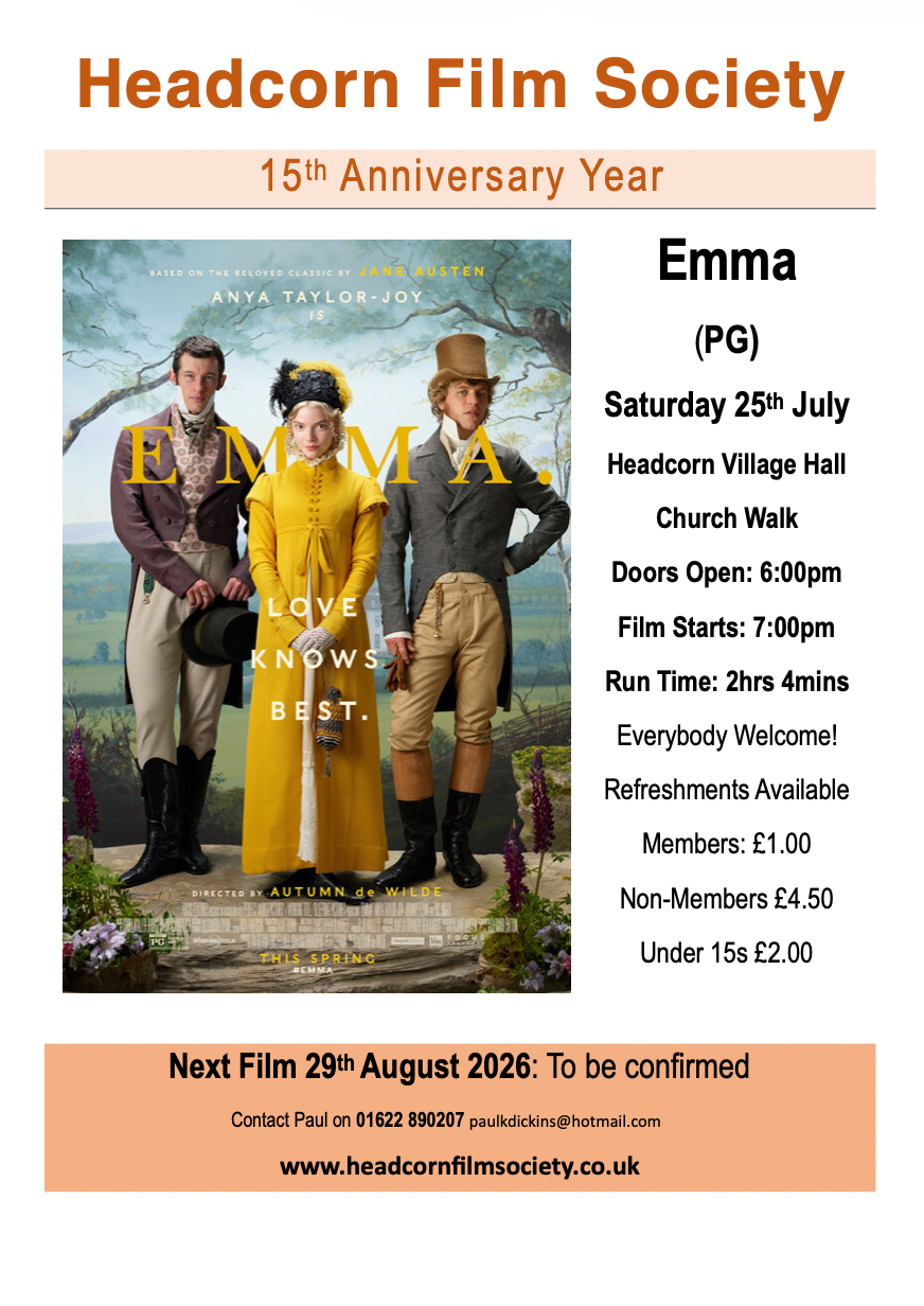 Headcorn Film Society July Screening: Emma