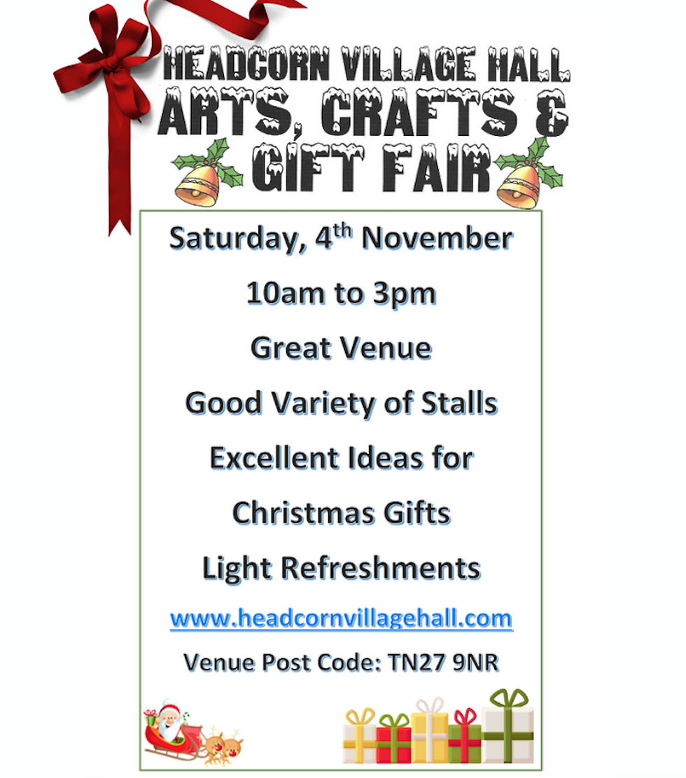 Arts, Crafts & Gift Fair at Headcorn Village Hall