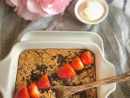 Choc Banana Baked Oats