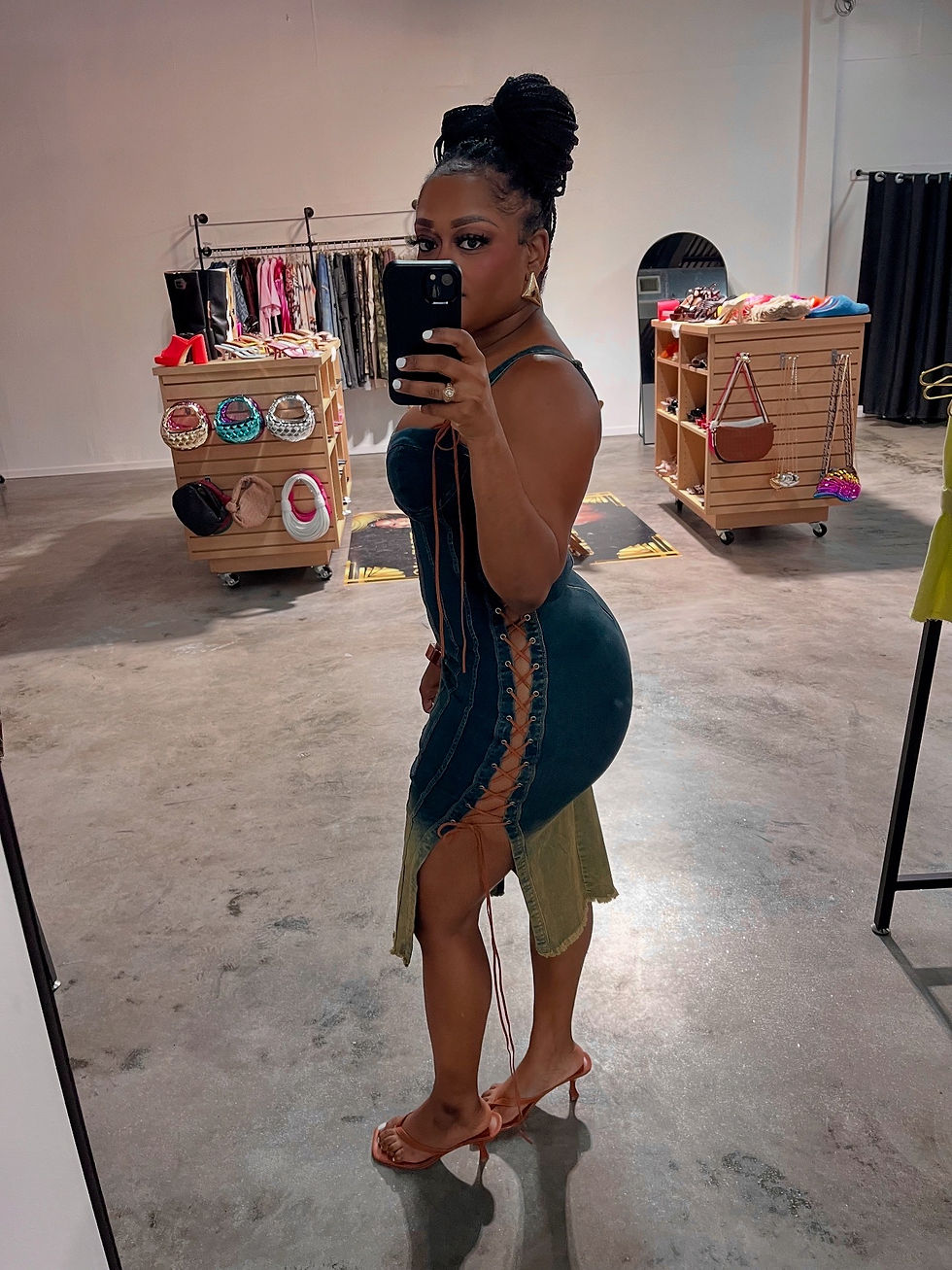 Thumbnail: Lux Laced Jean Dress 