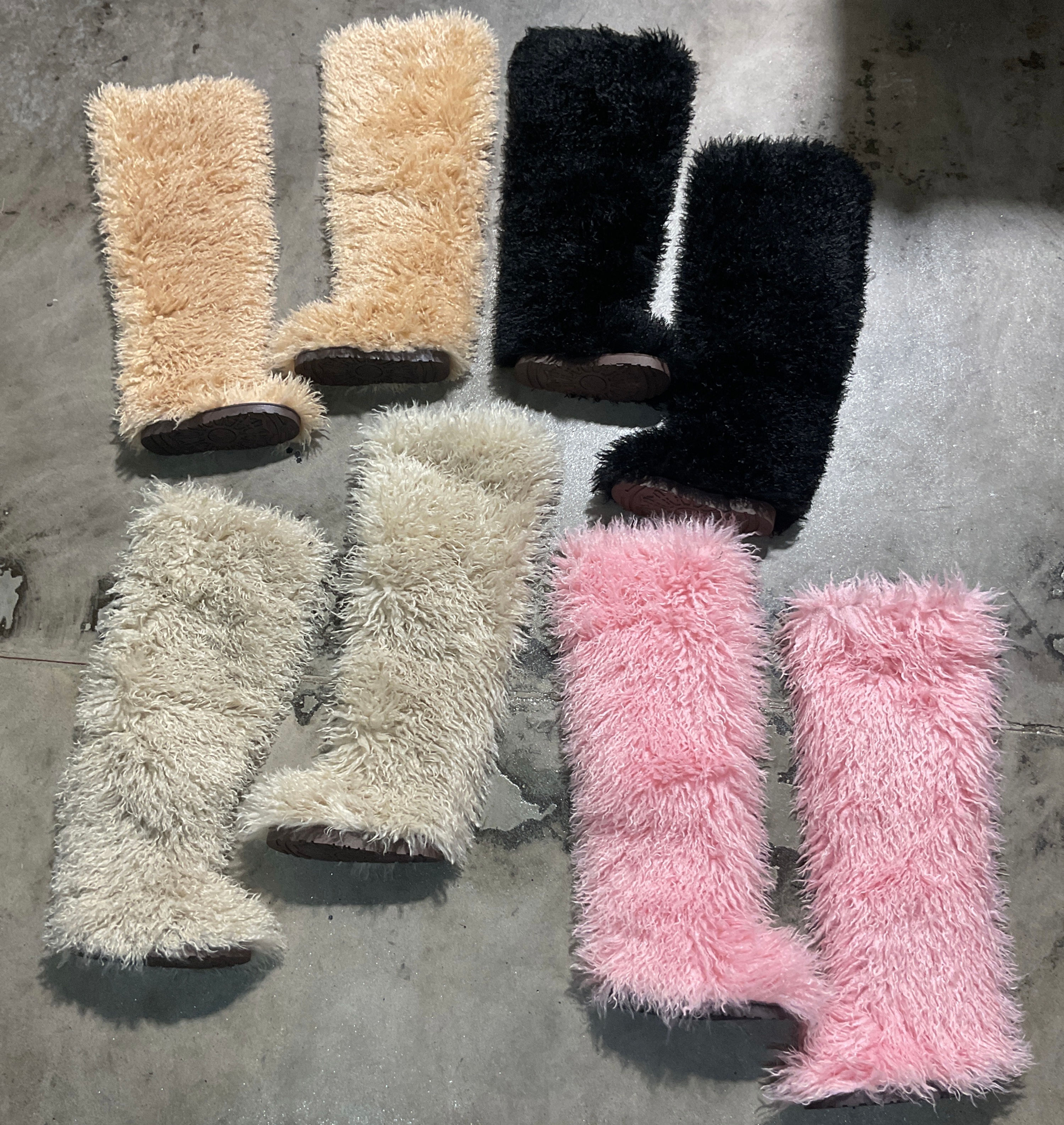 Long Thigh High Fur Boots 