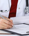 Doctor Checking a Form