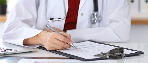 Doctor Checking a Form