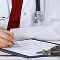 Doctor writing notes