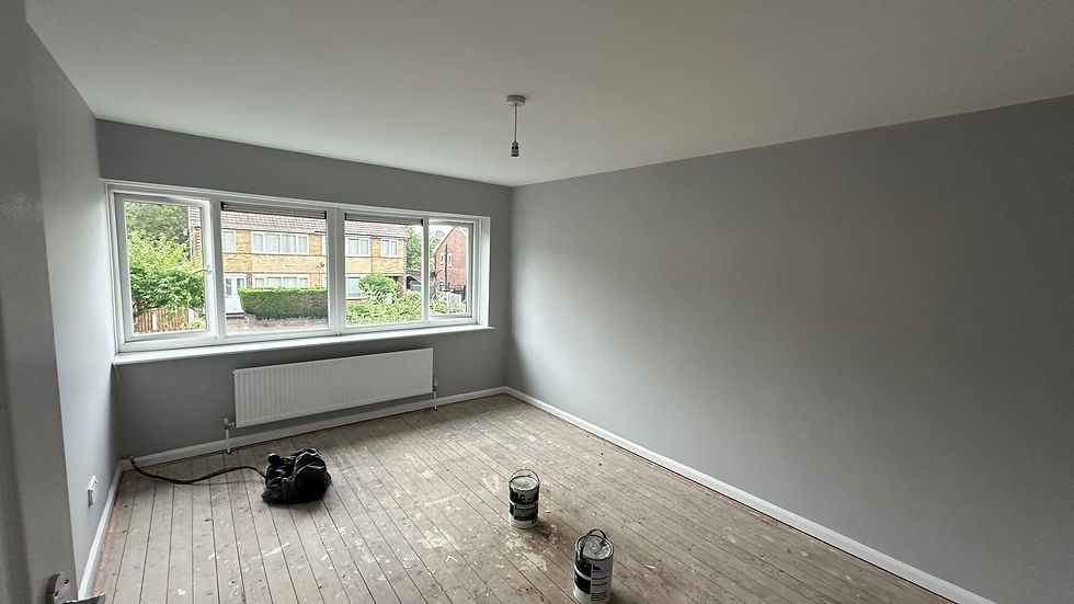 Grey walls in a living room