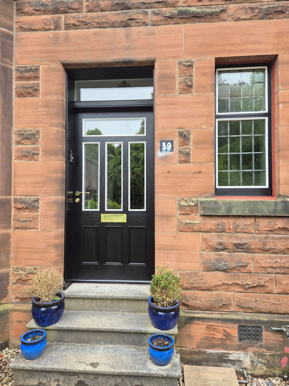 Wooden front door