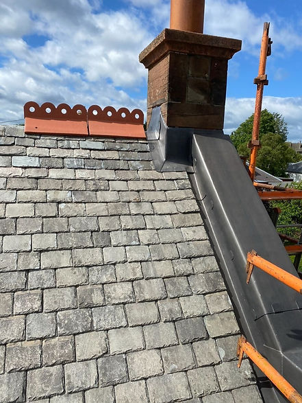 Leadwork on a roof