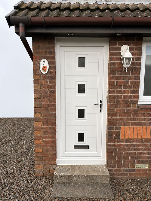 White front door