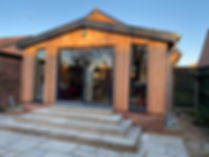 Completed building project outside a house