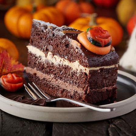Slice of chocolate cake
