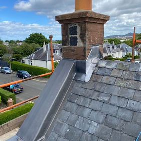 leadwork around a chimney
