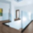 Frameless glass balustrade on a stairway
