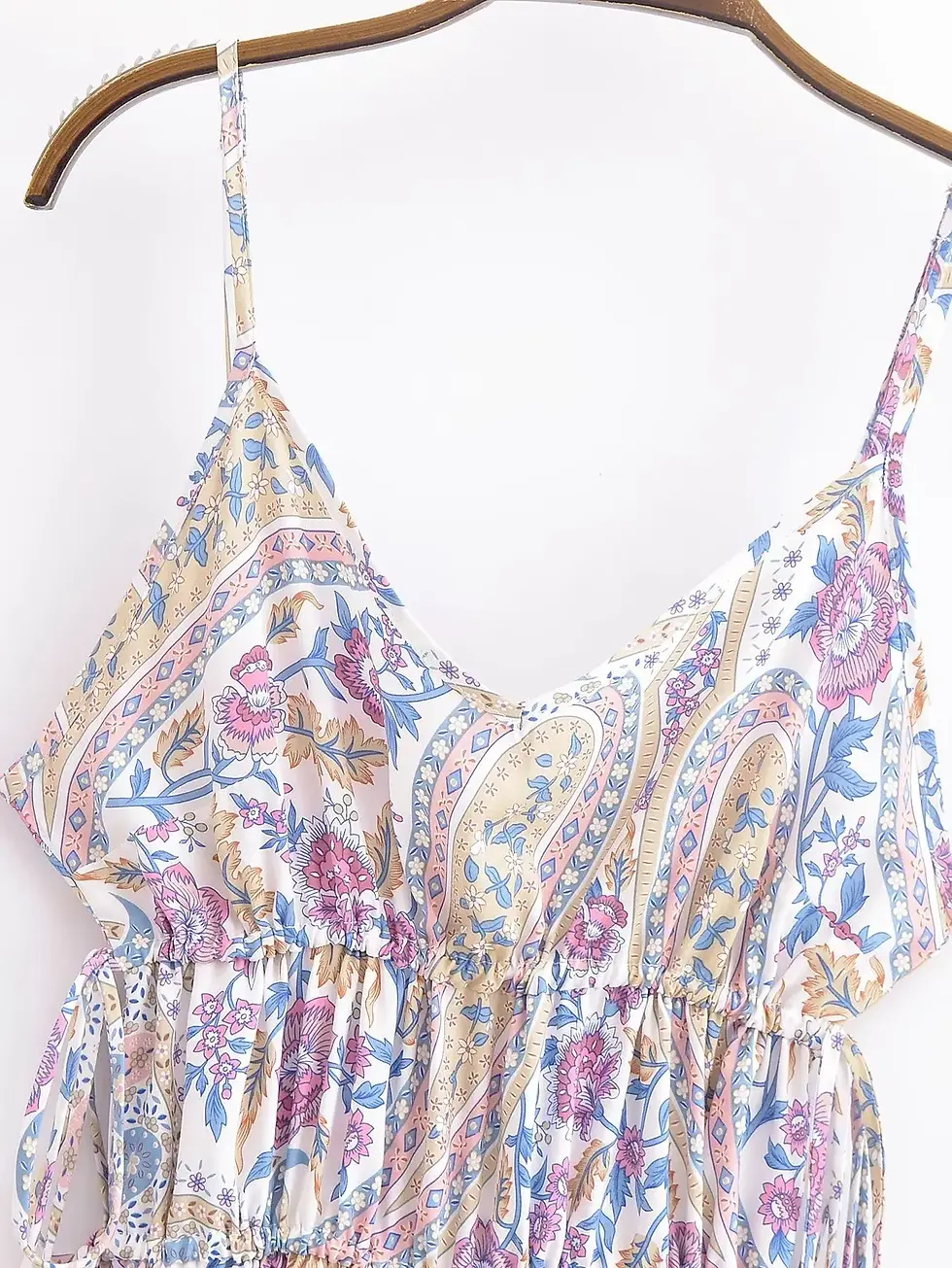 Thumbnail: Multi Floral Print Bohemian Playsuit