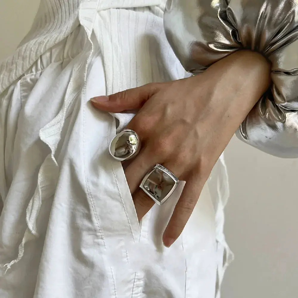 Large Chunky Stainless Steel Ring